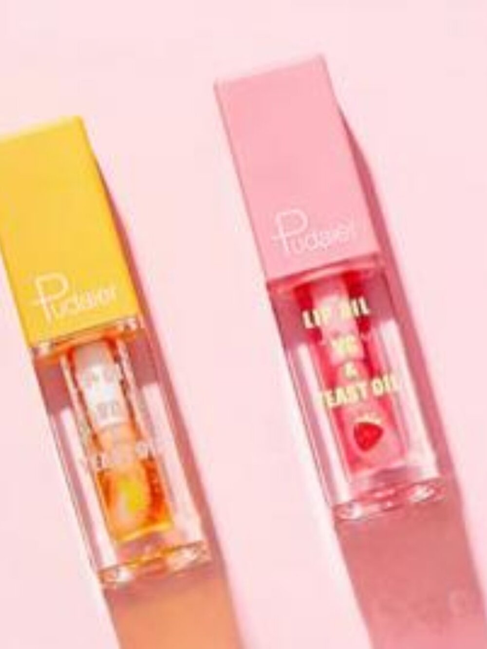 2 pack Pudaier Lip Oil Peach and Strawberry